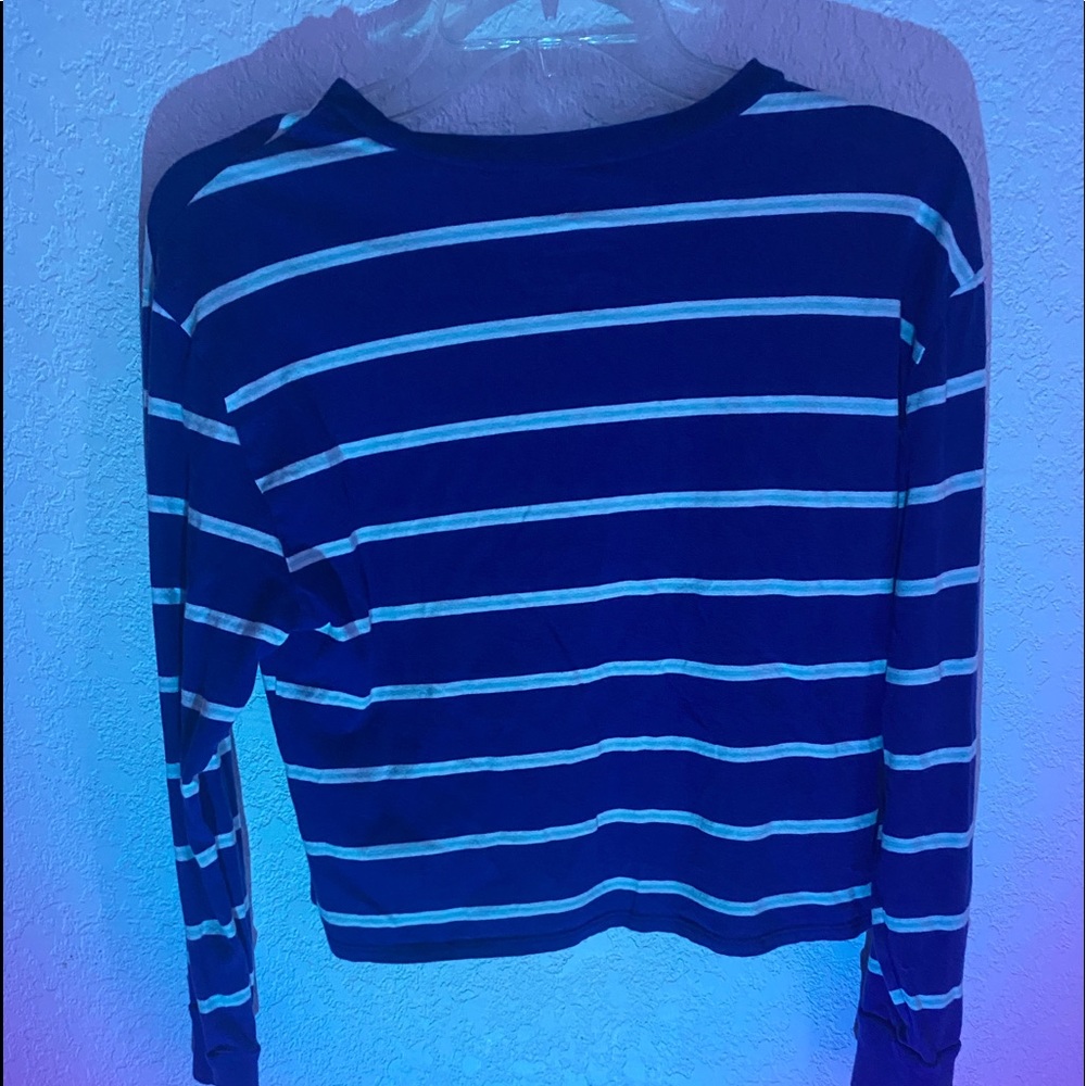 oversized long sleeve striped t-shirt